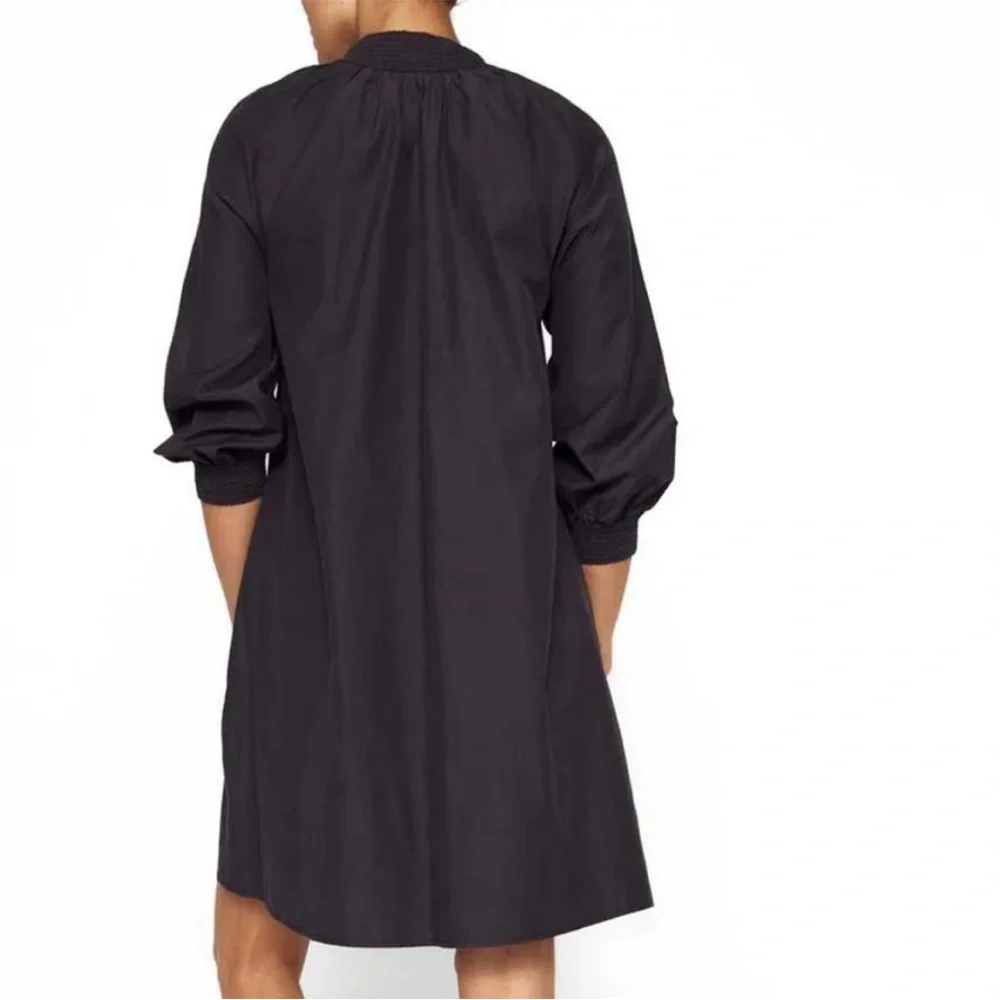 Brochu Walker Size S Charcoal Polyester Blend Long Sleeve Rouched AMAIA Dress - Picture 2 of 10